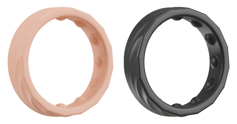 2-teiliges Set „4in1 Cock Rings“ mit Silikonringen für Eichel, Penis, Hoden Sex-Spielzeuge online kaufen