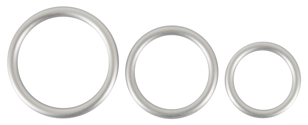 3-teiliges Penisring-Set „Metallic Silicone Cock Ring Set“, aus Silikon Sex-Spielzeuge online kaufen