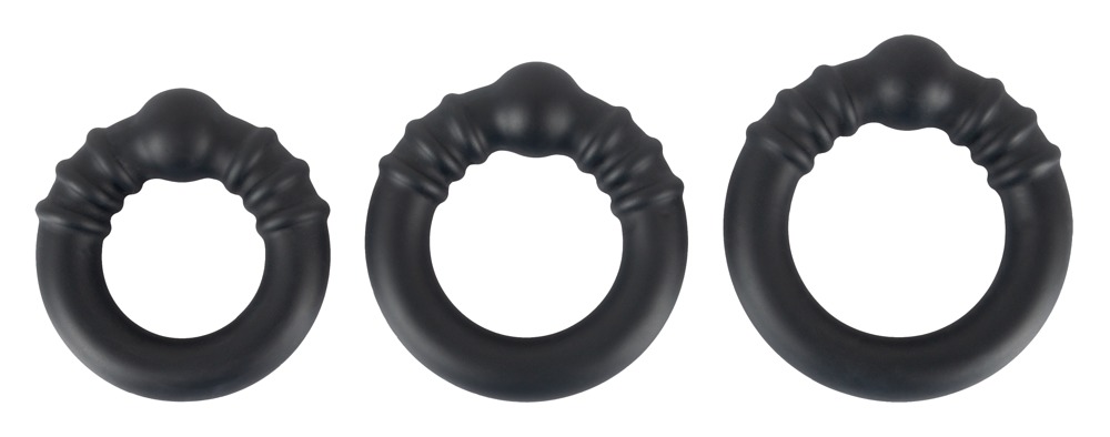 3-teiliges Penisringset „Heavy Silicone Cock Rings“, außen Silikon, innen Metall, trotzdem dehnbar Sex-Spielzeuge online kaufen 3-teiliges Penisringset „Heavy Silicone Cock Rings“, außen Silikon, innen Metall, trotzdem dehnbar Sex-Spielzeuge online kaufen
