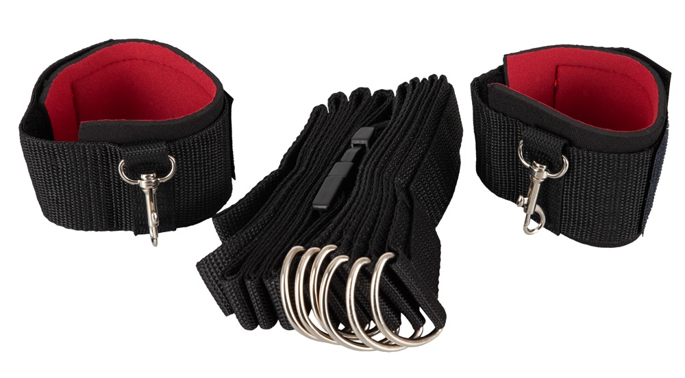 3-teiliges Set „Bett-Fesseln“ mit verstellbarem Gurt und 2 Fesseln Fetisch online kaufen