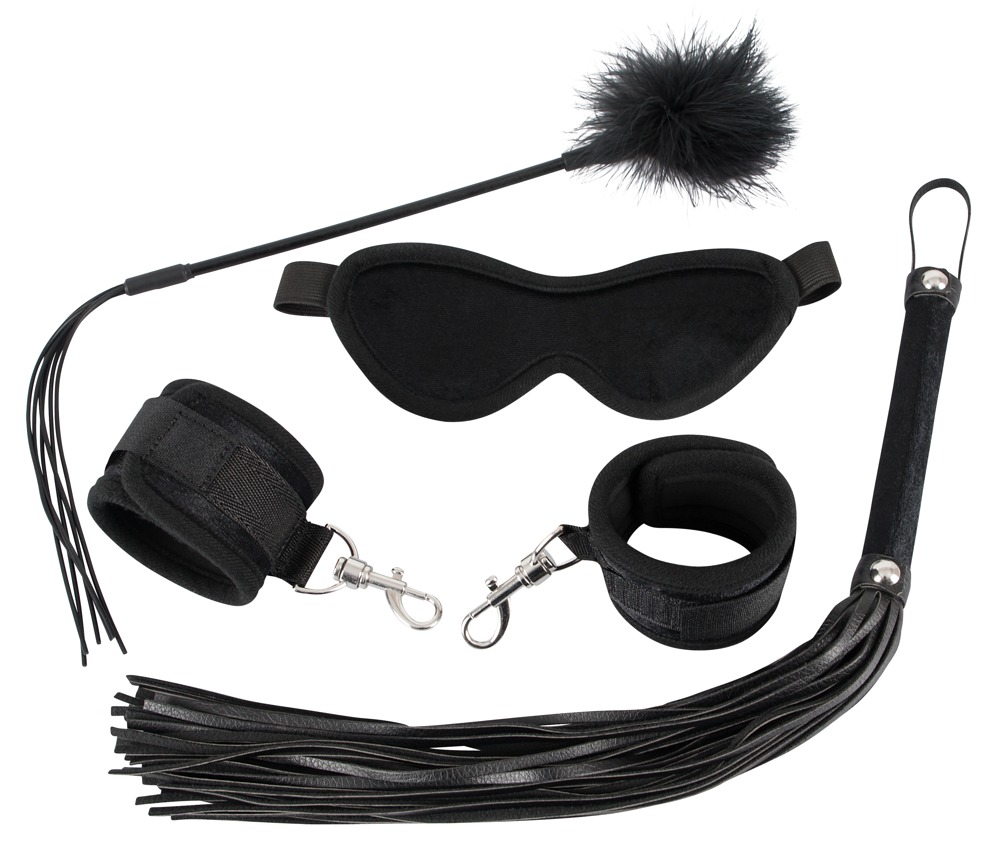 4-teiliges Bondageset „Fetish Kit Samt“, für zarte bis harte Sessions Fetisch online kaufen