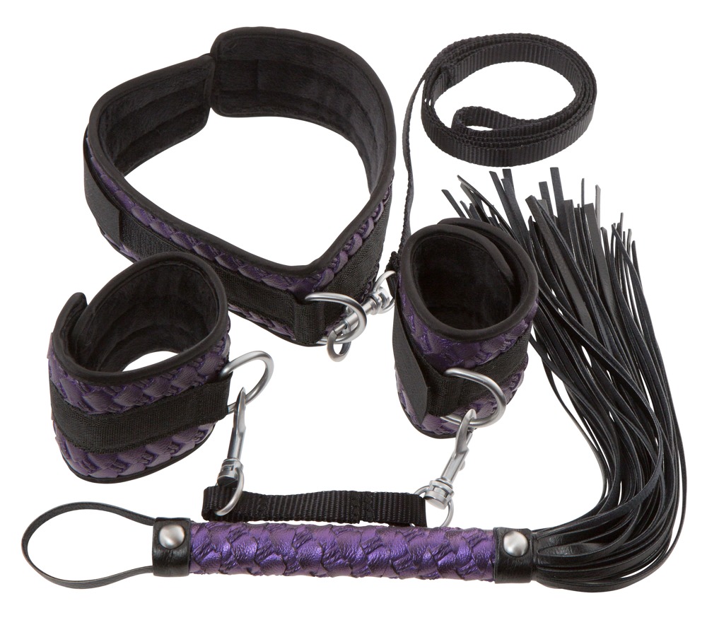 4-teiliges Fessel-Set in edler Flechtoptik Fetisch online kaufen