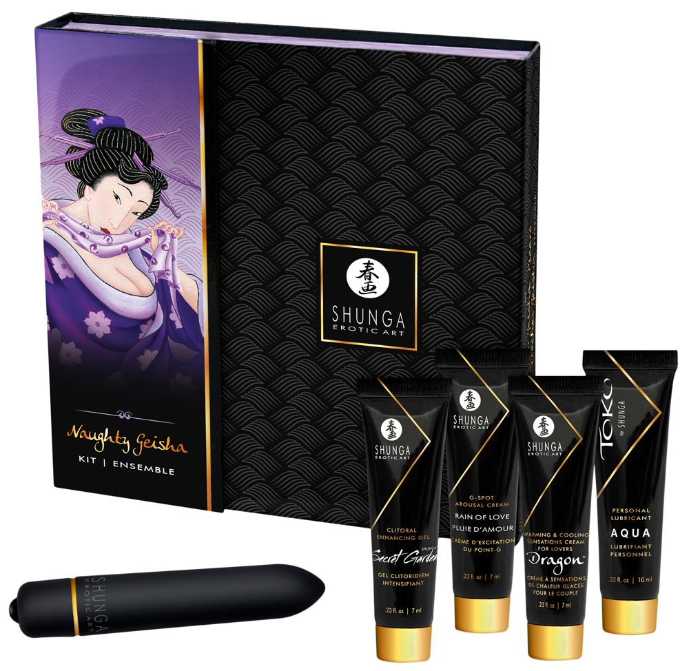 5-teiliges „Naughty Geisha Kit“ mit Luxus-Miniaturen & Vibrator Vibrator online kaufen