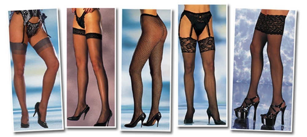 5-teiliges Strumpfset, verschiedene Farben und Designs, zufällig ausgewählt Dessous online kaufen