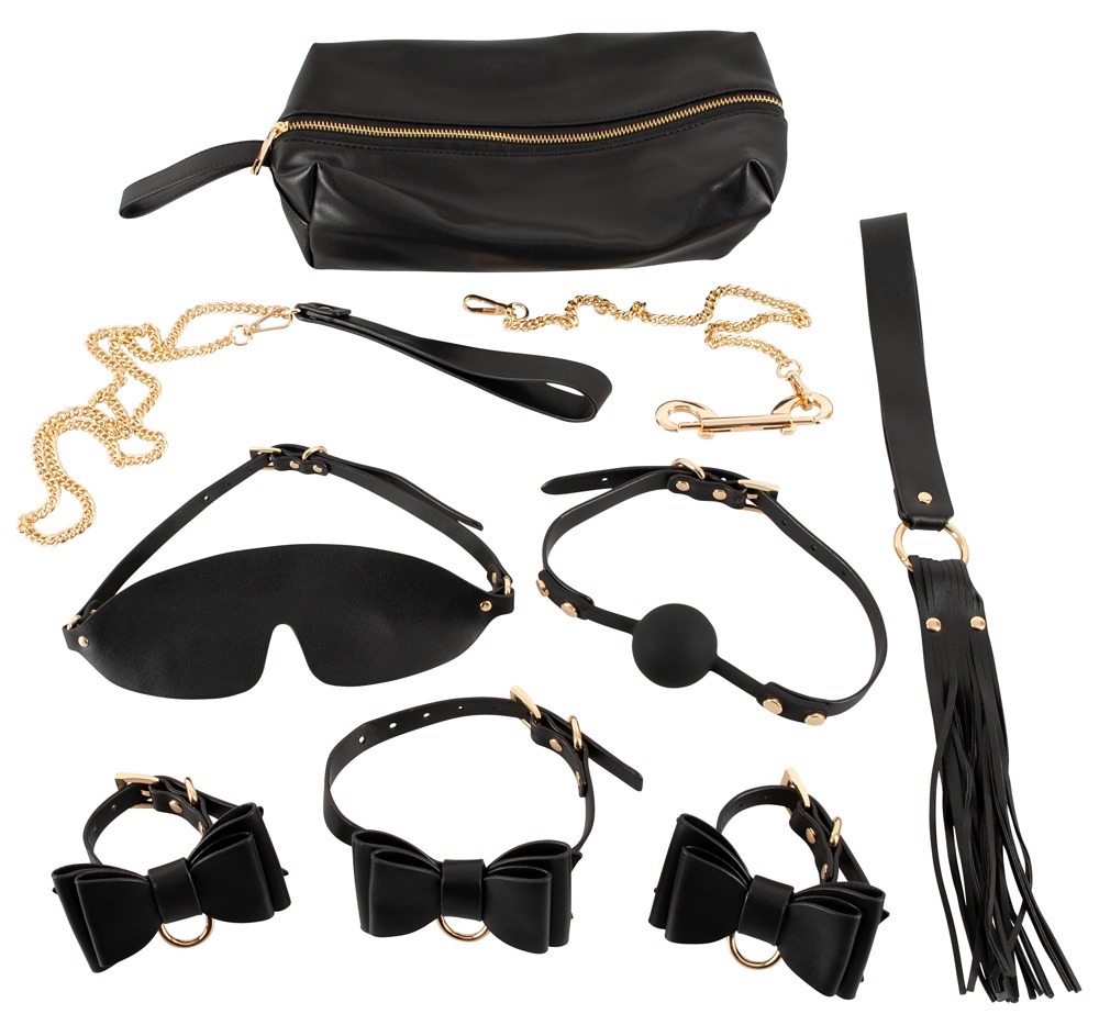 7-teiliges Bondage-Set plus Aufbewahrungstasche in Lederoptik Fetisch online kaufen