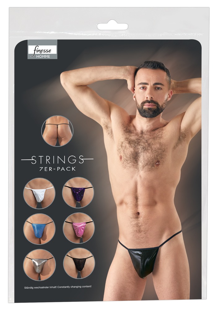 7-teiliges String-Set Dessous online kaufen