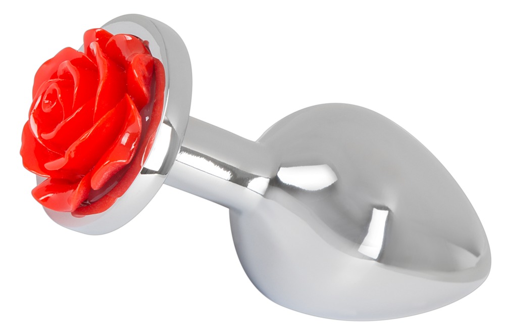 Analplug „Rose Butt Plug“ aus Aluminium, edle Rosenblüte als Stopper Sex-Spielzeuge online kaufen