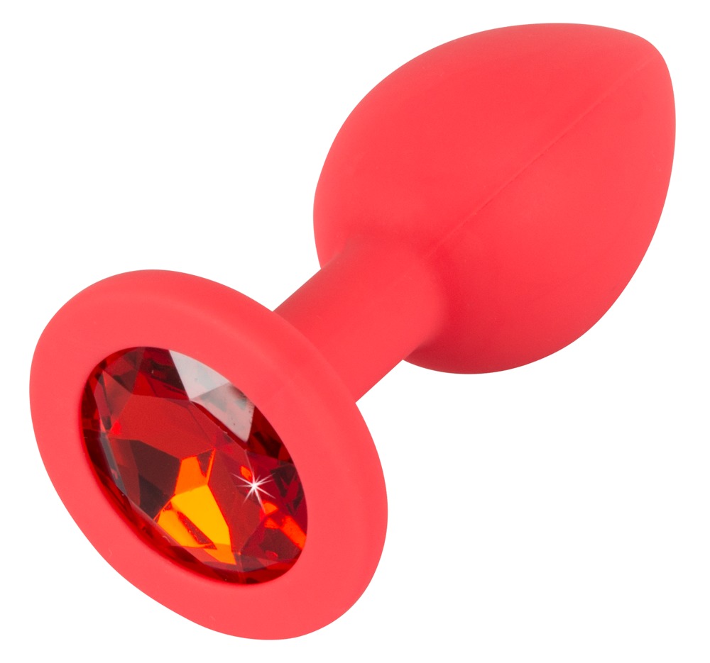 Analplug, rot mit Schmuckstein Sex-Spielzeuge online kaufen