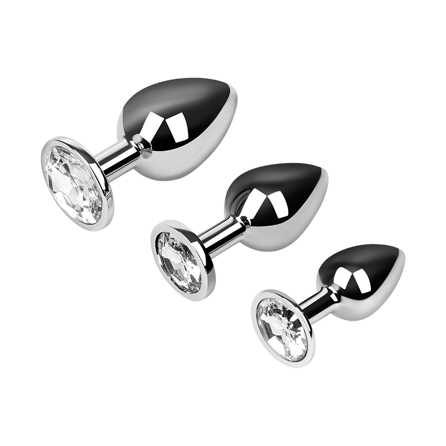 Analplug-Set aus Aluminium, 7 - 9,5 cm Sex-Spielzeuge online kaufen