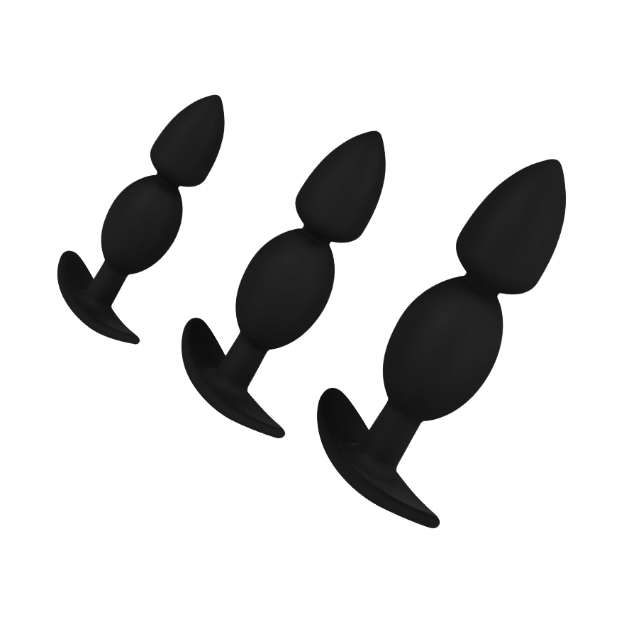 Analplug-Set aus Silikon, 3 Teile, 8,5 - 12 cm Dessous online kaufen Analplug-Set aus Silikon, 3 Teile, 8,5 - 12 cm Dessous online kaufen