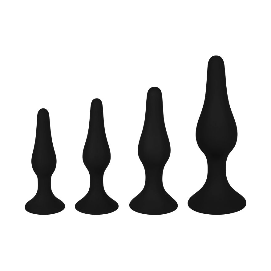 Analplug-Set aus Silikon, 4 Größen Sex-Spielzeuge online kaufen