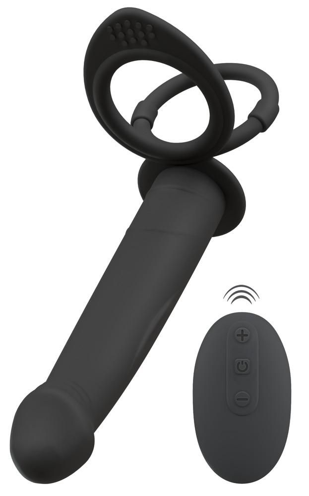 Analvibrator „RC double fucker“ mit Penis- und Hodenring Vibrator online kaufen