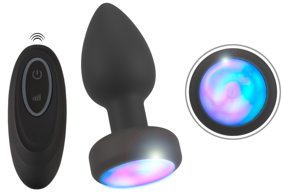Analvibrator „RC Flashing Butt Plug“ mit flackerndem LED-Licht Vibrator online kaufen