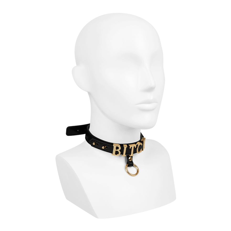 Bitch-Halsband im Lederlook BDSM online kaufen