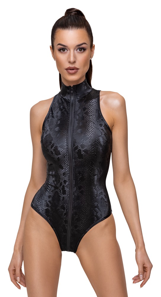 Body in mattglänzender Schlangenhaut-Optik Dessous online kaufen