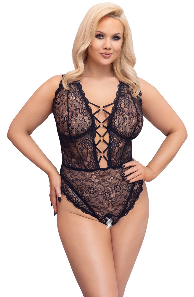 Body ouvert aus weicher elastischer Spitze Dessous online kaufen