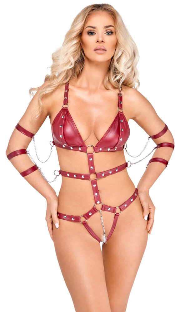 Body ouvert mit 6 abnehmbaren Fesseln Dessous online kaufen