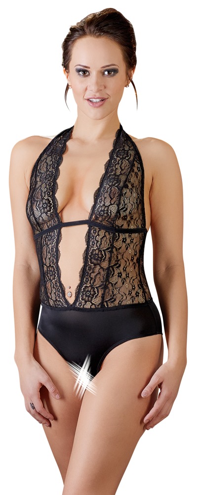 Body ouvert, mit Neckholder-Oberteil aus Spitze Dessous online kaufen Body ouvert, mit Neckholder-Oberteil aus Spitze Dessous online kaufen
