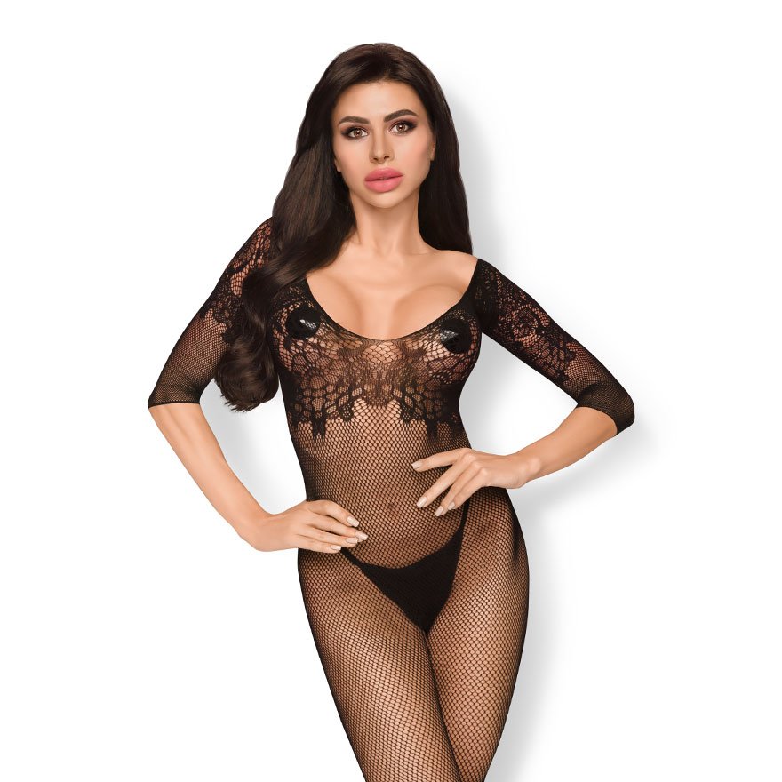 Bodystocking mit floralem Muster Dessous online kaufen