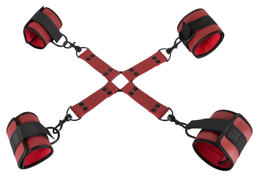 "bondage set", Hand- und Fußfesseln mit Fesselkreuz Fetisch online kaufen