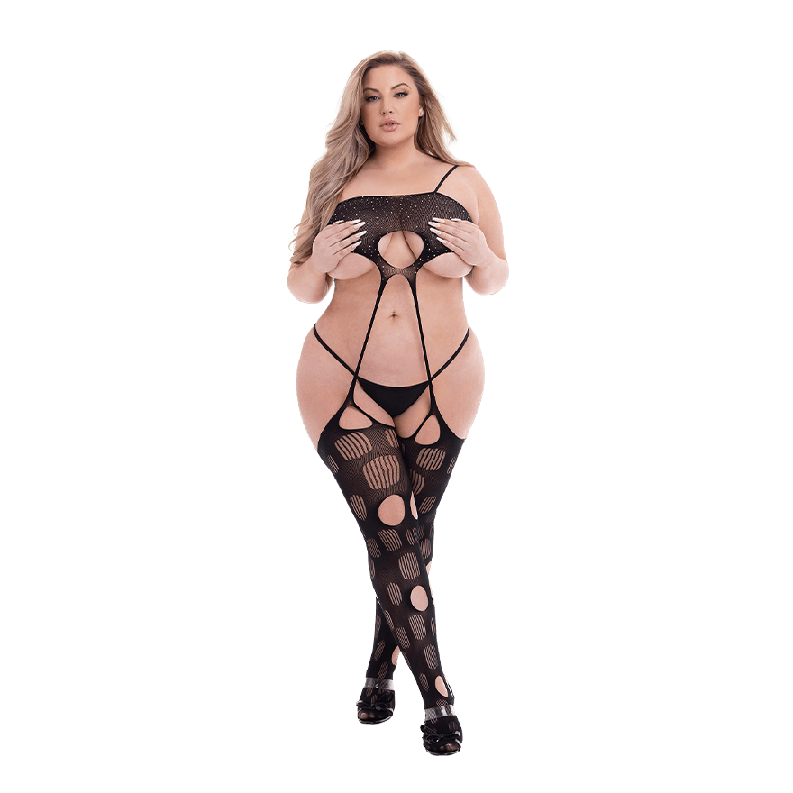 Diamonte Halter Top Bodystocking Dessous online kaufen