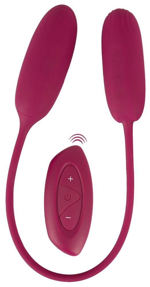 Doppel-Vibrobullet „RC Shaking & Vibrating Love Egg Duo“ verbunden mit 31-cm-Silikonband Sex-Spielzeuge online kaufen