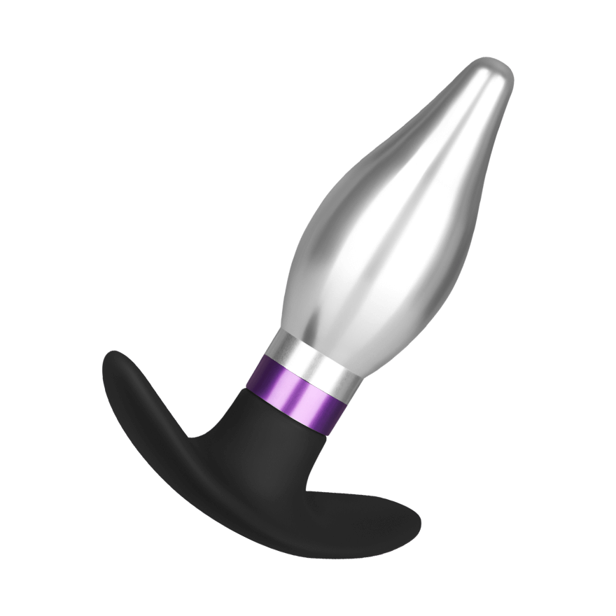 Edelstahl-Analplug mit Silikonbasis, 9,5cm Sex-Spielzeuge online kaufen