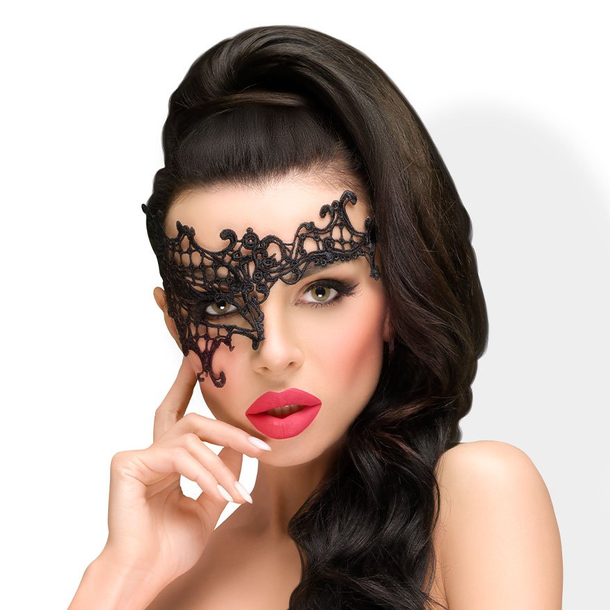 Elegante Maske aus schwarzer Spitze BDSM online kaufen Elegante Maske aus schwarzer Spitze BDSM online kaufen