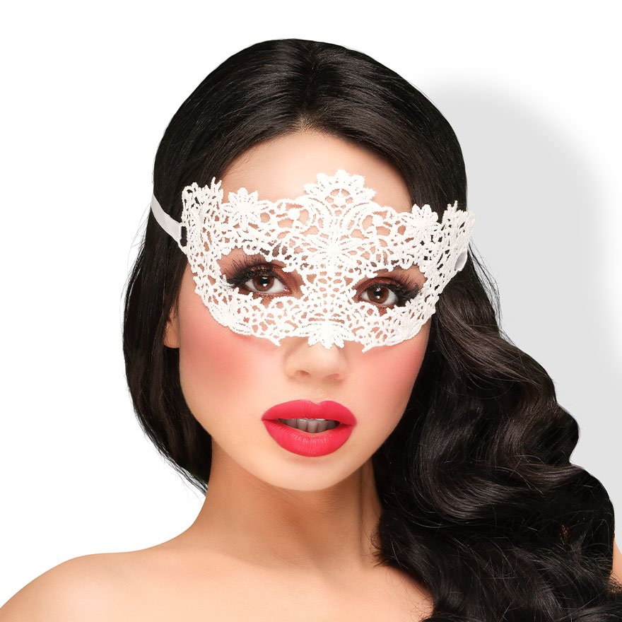 Elegante Maske in weiß BDSM online kaufen