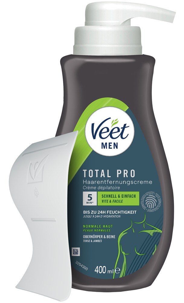 Enthaarungscreme „Veet Men TOTAL PRO“ für seinen Oberkörper & Beine Drogerie online kaufen Enthaarungscreme „Veet Men TOTAL PRO“ für seinen Oberkörper & Beine Drogerie online kaufen