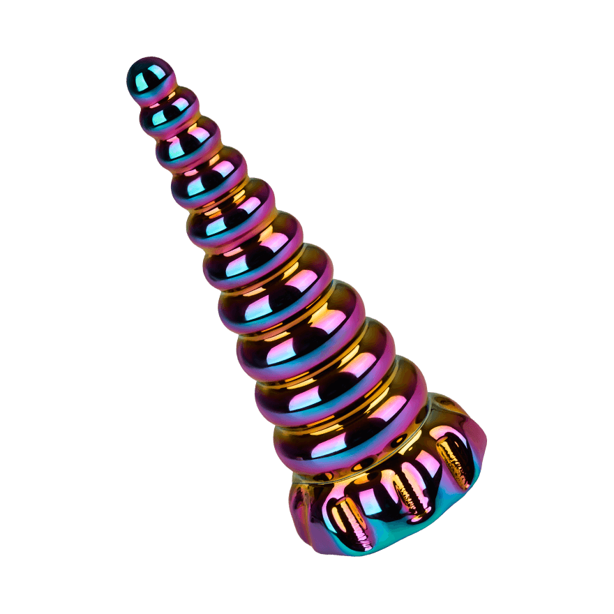 Farbenfroher Analplug aus Glas, 16 cm Sex-Spielzeuge online kaufen