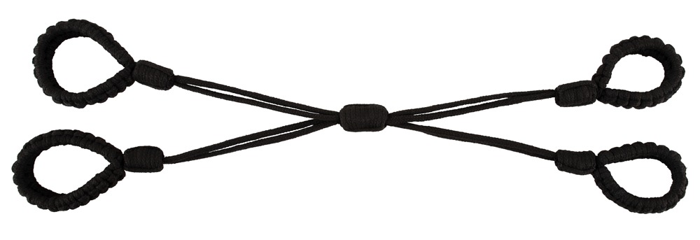 Fesselkreuz „Cuff Set Rope“ mit verstellbaren Schlaufen für Hände und Füße, weiche Baumwollseile Fetisch online kaufen
