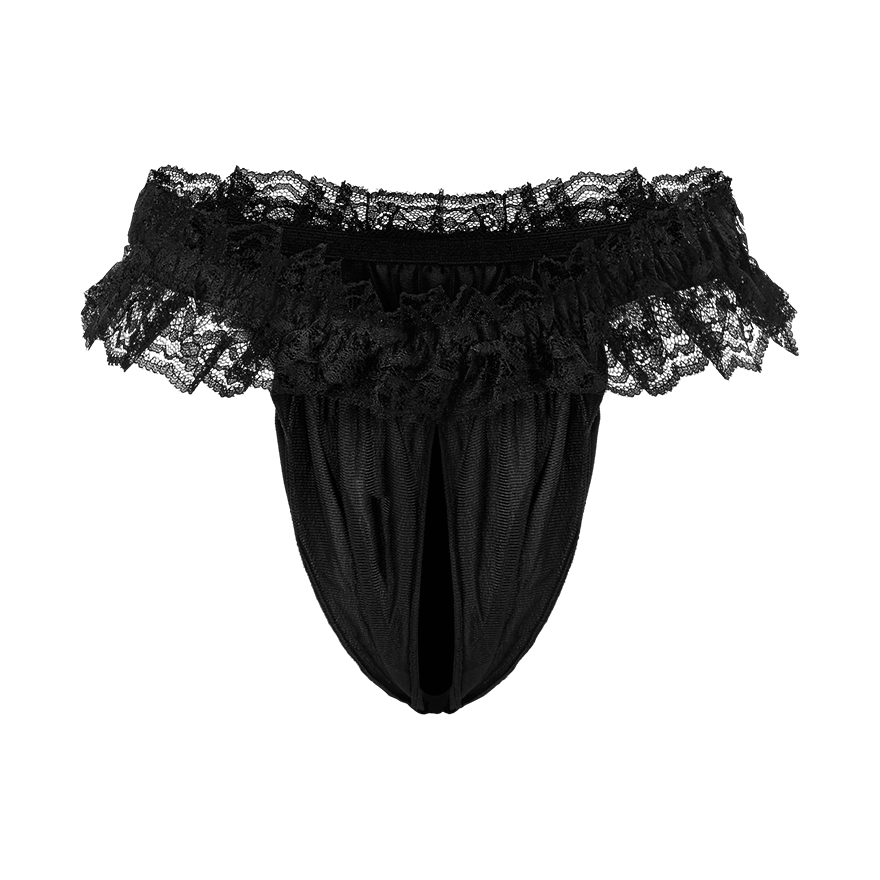 Freizügiger Ouvert-Slip mit Spitzensaum Dessous online kaufen Freizügiger Ouvert-Slip mit Spitzensaum Dessous online kaufen