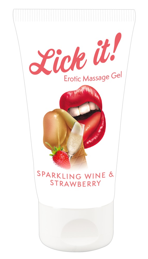 Gel “Erotic Massage Gel Sparkling Wine and Strawberry“ mit Erdbeer-/Sekt-Aroma Drogerie online kaufen