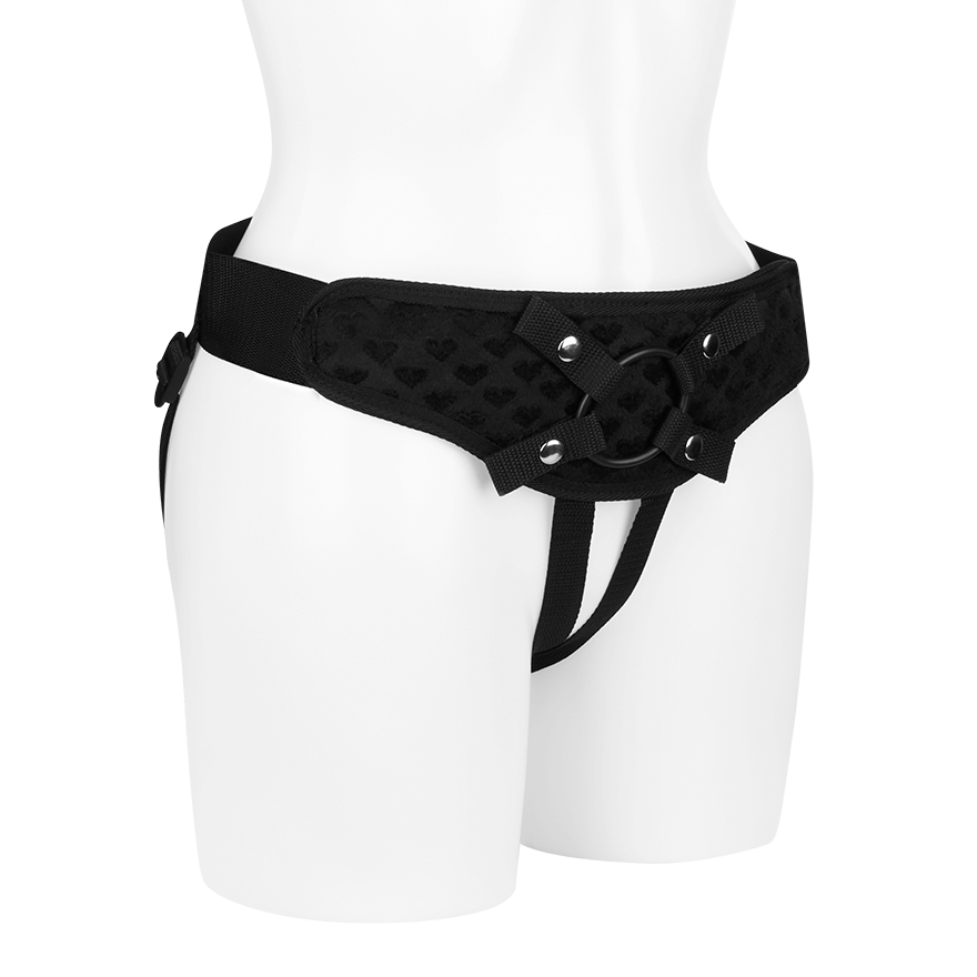 Gepolsterter Strap-On mit Herzmuster, 4 Teile Dessous online kaufen