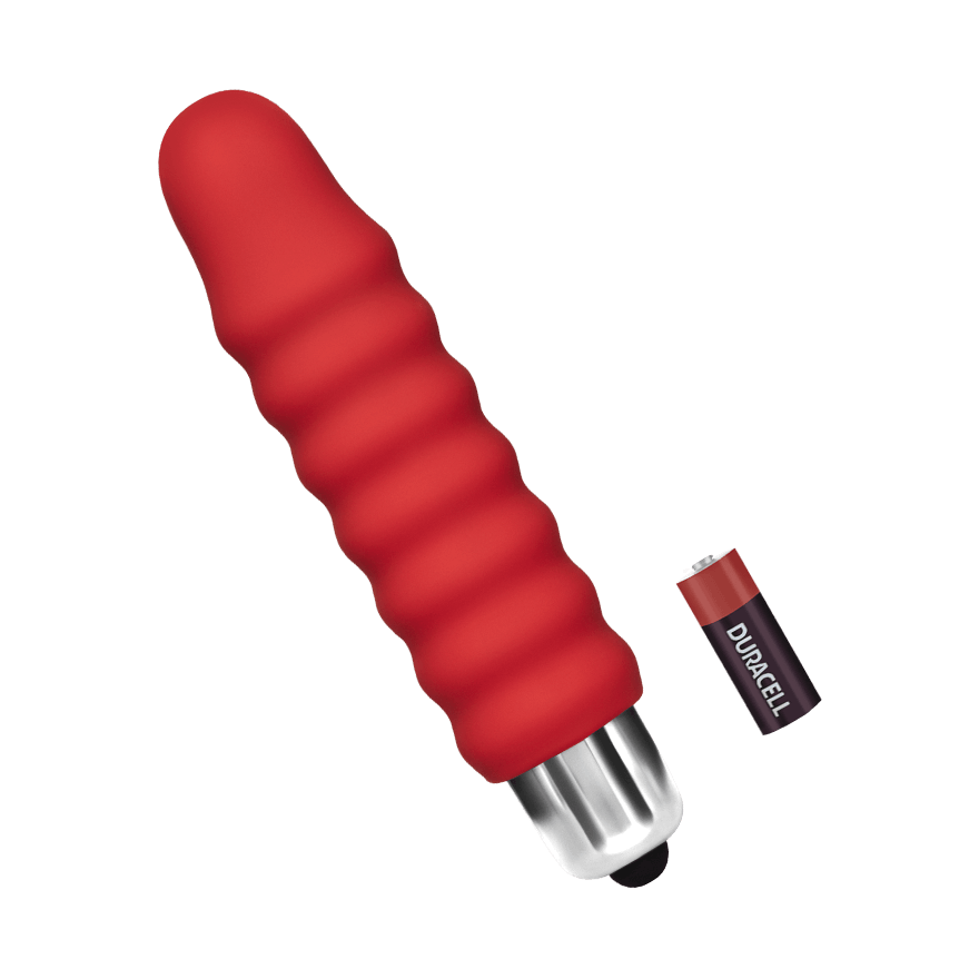 Gerippter Minivibrator aus Silikon, 10cm Vibrator online kaufen