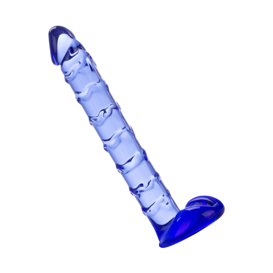 Glas-Dildo mit zarter Aderung, 17 cm Sex-Spielzeuge online kaufen