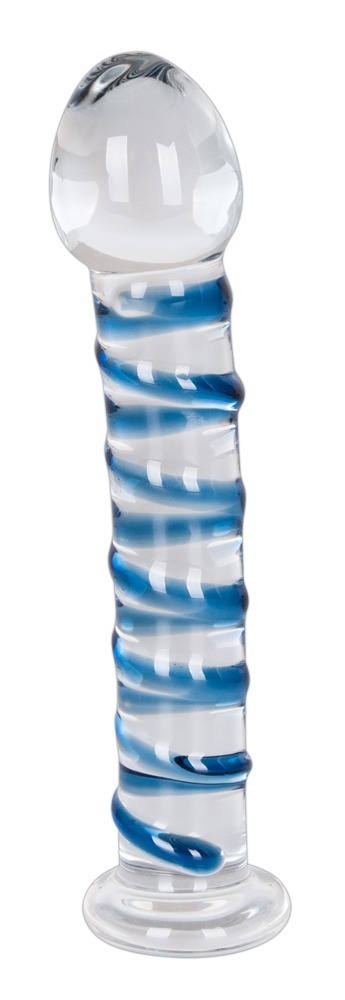 Glasdildo „Bleu“, 18 cm, mit Rillen Sex-Spielzeuge online kaufen Glasdildo „Bleu“, 18 cm, mit Rillen Sex-Spielzeuge online kaufen