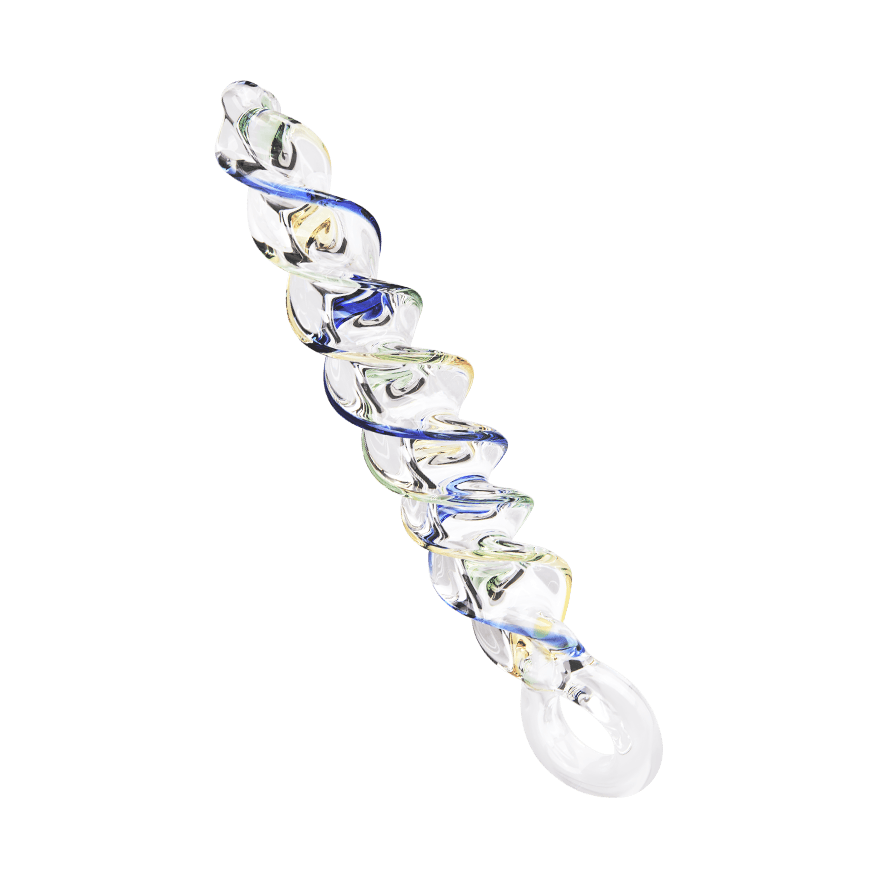 Glasdildo im Spiral-Design, 18 cm Sex-Spielzeuge online kaufen