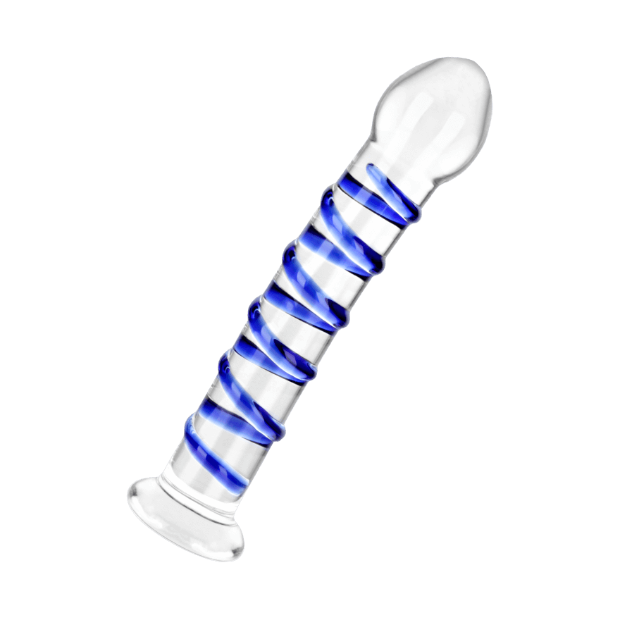 Glasdildo mit Spiralstruktur, 17 cm Sex-Spielzeuge online kaufen