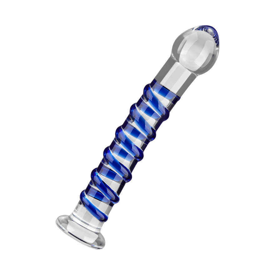 Glasdildo mit Spiralstruktur, 19 cm Sex-Spielzeuge online kaufen