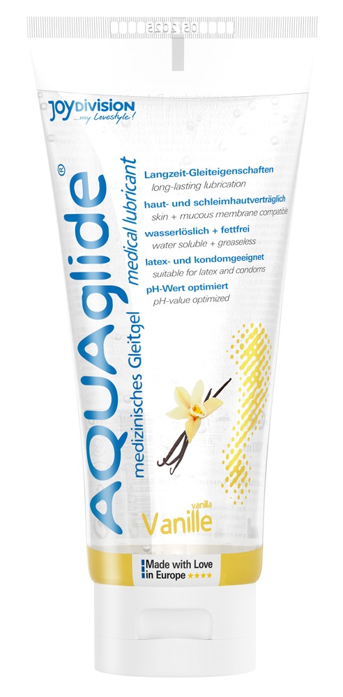 Gleitgel „AQUAglide Vanille“ in Lebensmittelqualität ohne Zucker, vegan Drogerie online kaufen Gleitgel „AQUAglide Vanille“ in Lebensmittelqualität ohne Zucker, vegan Drogerie online kaufen