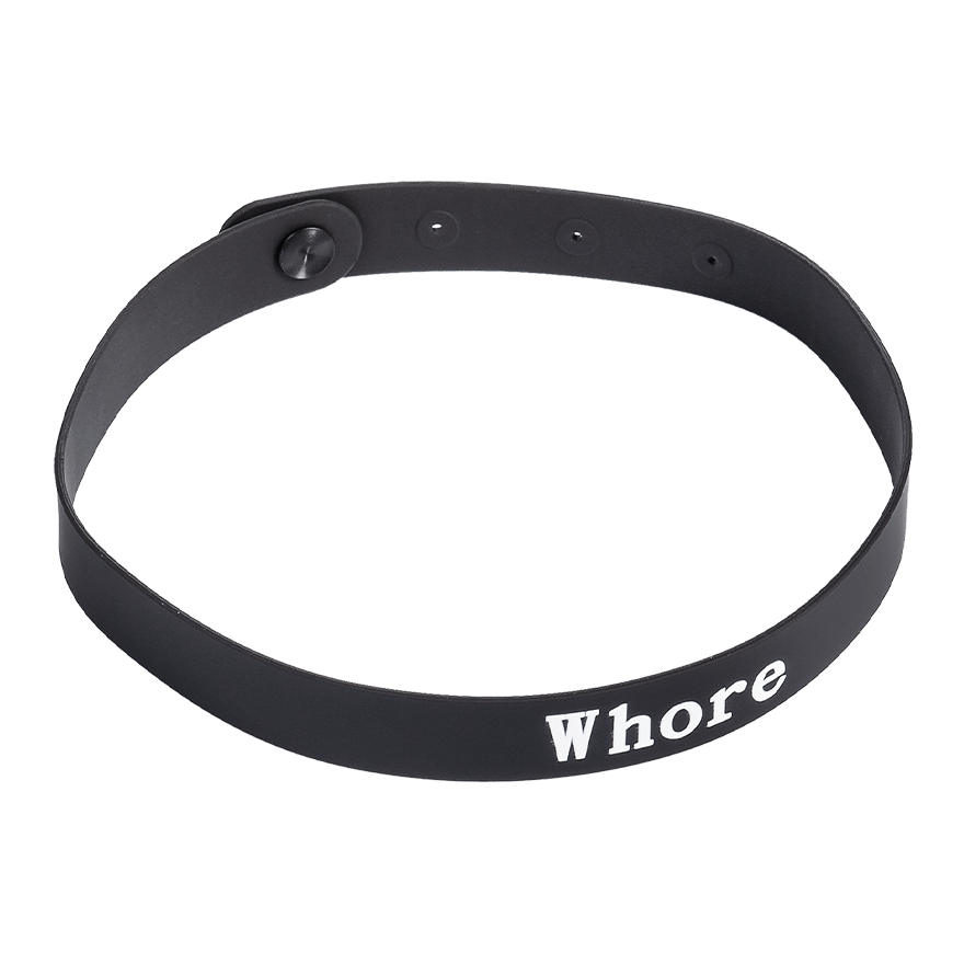 Halsband mit Aufschrift WHORE BDSM online kaufen