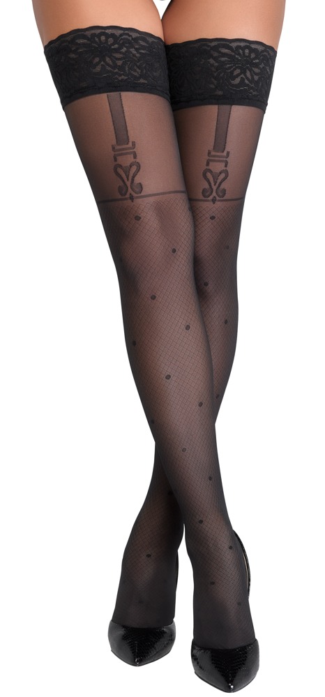 Halterlose Strümpfe im Straps-Look mit 8-cm-Spitzenabschluss Dessous online kaufen Halterlose Strümpfe im Straps-Look mit 8-cm-Spitzenabschluss Dessous online kaufen