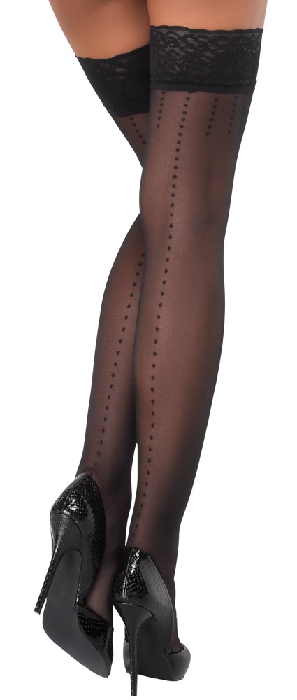 Halterlose Strümpfe mit Pünktchen-Naht und 9-cm-Spitzenabschluss Dessous online kaufen Halterlose Strümpfe mit Pünktchen-Naht und 9-cm-Spitzenabschluss Dessous online kaufen