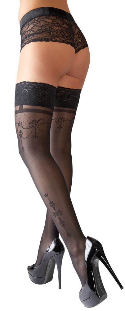 Halterlose Strümpfe mit Spitzenabschluss Dessous online kaufen