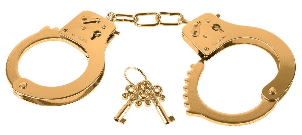 Handschellen „Gold Metal Cuffs“, in Goldoptik Fetisch online kaufen