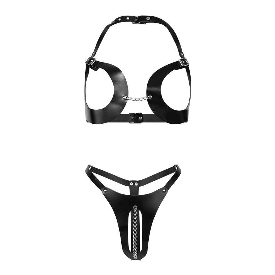 Heißer Ouvert-Bikini aus Leder Dessous online kaufen Heißer Ouvert-Bikini aus Leder Dessous online kaufen
