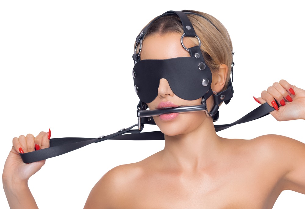 Kopffessel aus Leder mit Trense Fetisch online kaufen