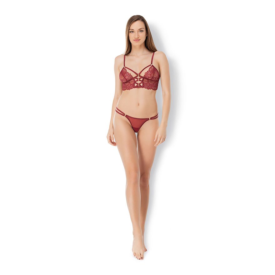 Lace Bralette & Panty Set, 2 Teile Dessous online kaufen